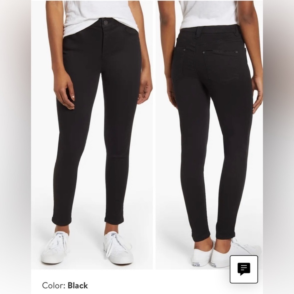 NWOT Wit & Wisdom Ab-Solution black jeans size 0 - button missing